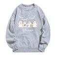 thumbnail image 4 of MYAOYI Womens Halloween Sweatshirt Tis The Season Ghost Graphic Pullover, 4 of 4