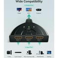 thumbnail image 2 of HDMI Interrupteur Manuel 3 Ports 3 Entrées vers 1 Sortie, 2 of 4