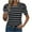Black, variant on Rezuofi 2 Pcs Women's Short Puff Sleeve Knit Tops 2025 Trendy Crewneck Striped T Shirts Casual Summer Blouses