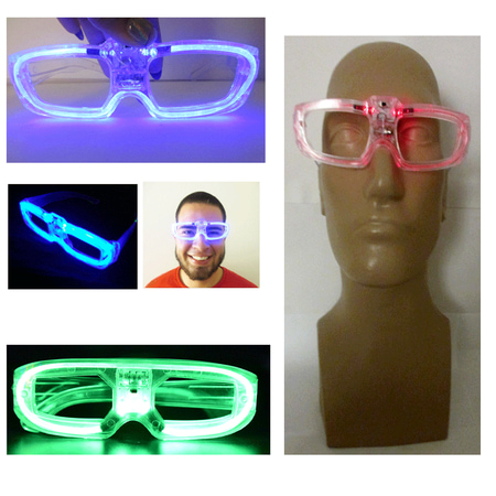 1 Light Up EDM Glasses LED Flashing Blinking Sunglasses Rave Party Club Disco