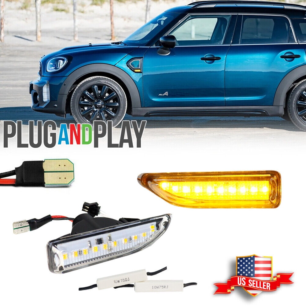 For 20172021 Mini Cooper Countryman Clear Lens LED Signal Side Markers
