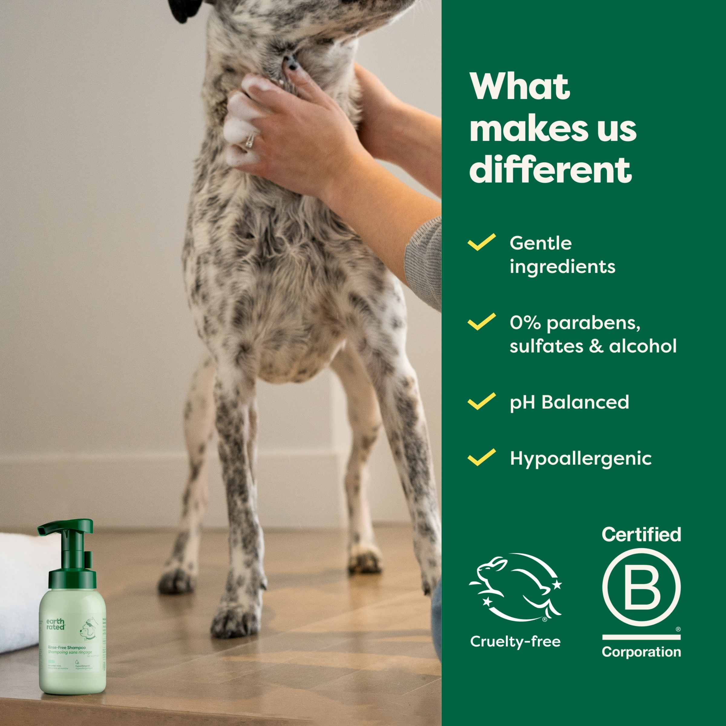 Earth Rated No-Rinse Dog Shampoo Cucumber Mint photo 3