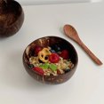 thumbnail image 1 of Cuenco de ramen de coco con cucharas, juego de vajilla para el hogar, cuenco de avena para desayuno de 11-13cm, 1 of 6
