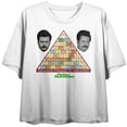 thumbnail image 5 of Ron Swanson's Pyramid of Greatness Women's White Crop Tee-M, 5 of 7