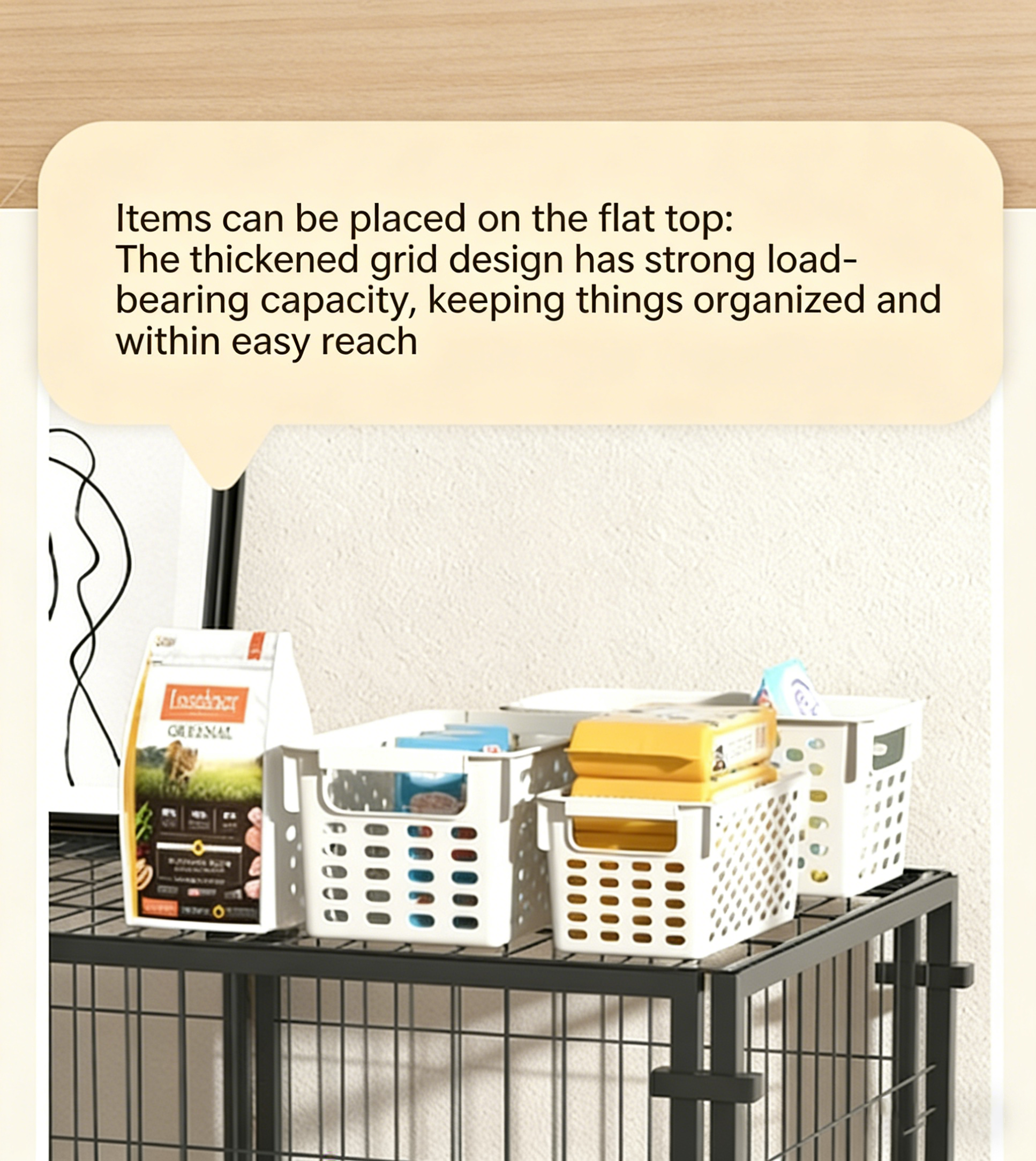 JaxSteam 48" Dog Cage Playpen with Top Cover, Black photo 2