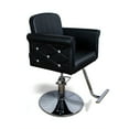 thumbnail image 2 of Berkley Berkeley Raelynn Ii Styling Chair with Rhinestone (Black), 2 of 5