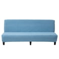 thumbnail image 1 of Cover Stretch Sofa Bed Slipcover Protector Elastic Feature Rich Textured High Small Checks Jacquard Fabric Futon Cover, Machine Washable,(M, lake blue), 1 of 5