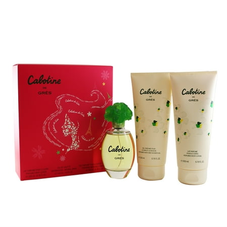 - Cabotine De Gres 3 Pc. Gift Set ( Eau De Toilette Spray 3.4 Oz + Perfumed Body Lotion 6.76 Oz + Bath & Shower Gel 6.76 Oz ) for Women by Parfums Gres