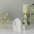 thumbnail image 2 of Northlight 5" White and Gold Ceramic House Christmas Tabletop Decoration, 2 of 4