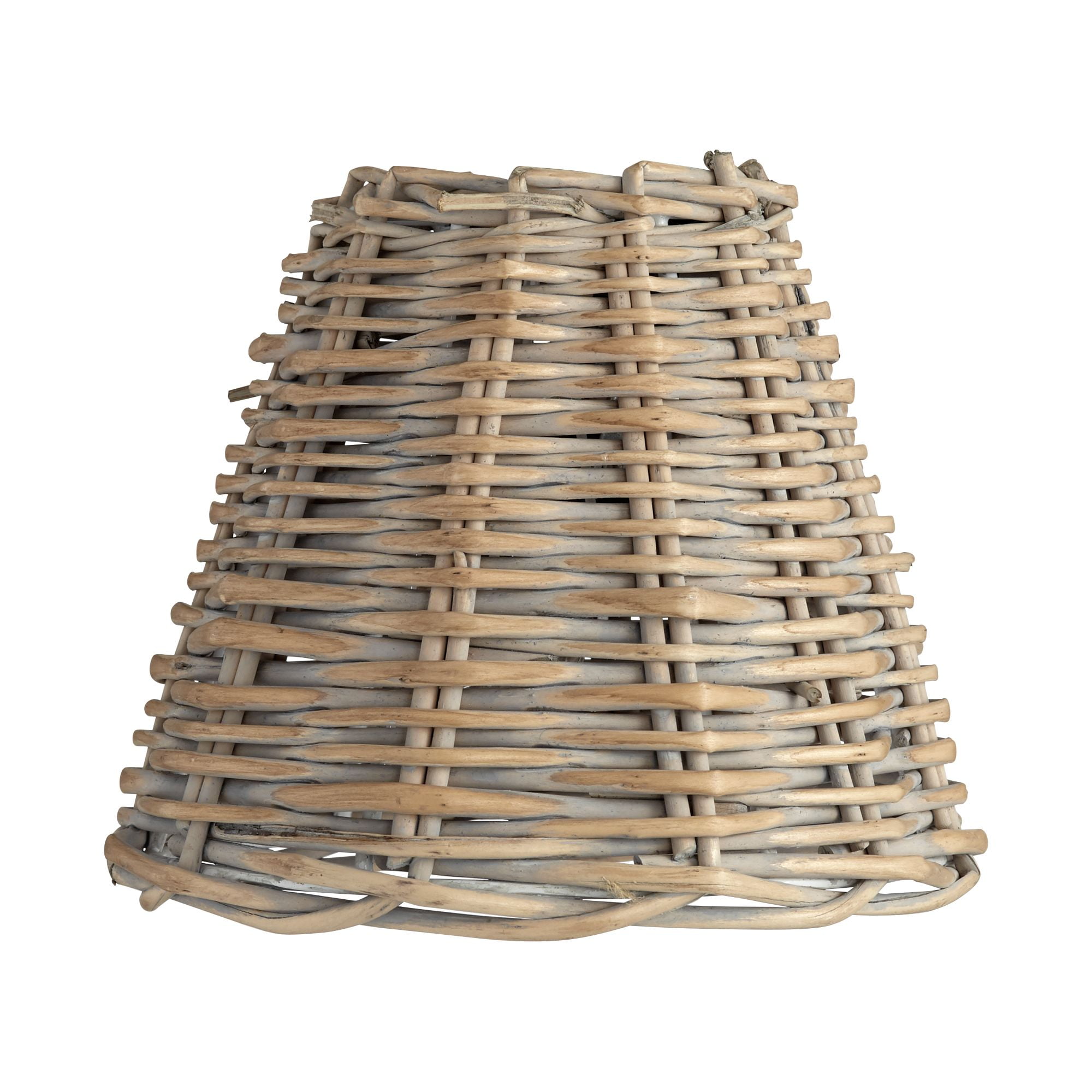 Springcrest Collection Set of 4 Lamp Shades Natural Wicker Weave Small 3" Top x 6" Bottom x 5" High Candelabra Clip-On Fitting