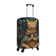 thumbnail image 3 of Daiia Surreal Meditating Cat Luggage Cover, Thickened Washable Travel Luggage Covers, Elastic Unique Baggage Covers for 18-20 inch Luggage-X-Large, 3 of 9
