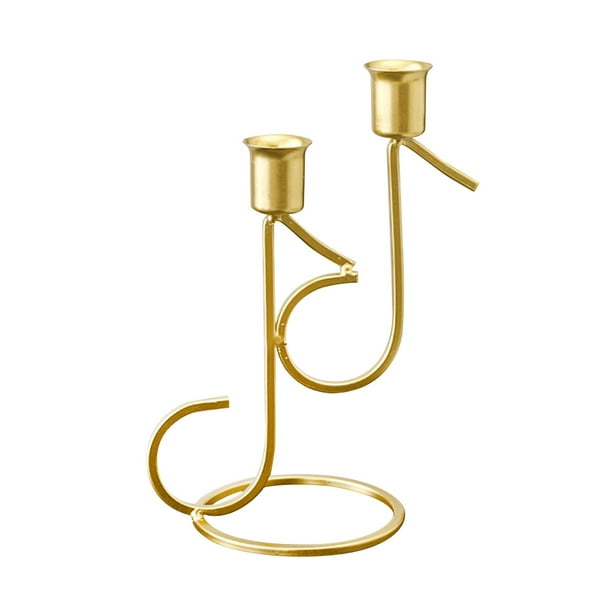 Candelabro de Metal, candelabro de estilo nórdico, candelabro cónico de hierro para decoración de mesa de comedor Oro