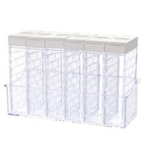 Spice Shaker Jars, Plastic Seasoning Shaker Box Condiment Set for Travel, Seasoning Storage Containers, 6 Case Spice Shaker Jars Set