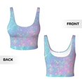 thumbnail image 6 of Rateoe Fantasy Gradient Print Womens' Sports Bras Scoop Neck Sports Vest- Padded U Back Seamless High Impact Support, 6 of 7