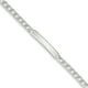 Sterling Silver Taille Diamant Gravé Bordure Lien ID Bracelet 7 Pouces "Bracelets" – image 1 sur 3