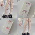 thumbnail image 3 of Women White Fishnet Pantyhose Cream Color Bow Hollow Holes Tights, 3 of 5