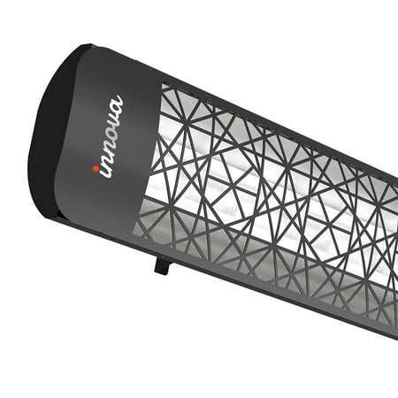 

Innova-4000 Watt Electric Infrared Dual Element Heater-480 Voltage-Black Finish-Astra Decorative Fascia-Outdoor Wall Mount Electric Heater-EF40480B4