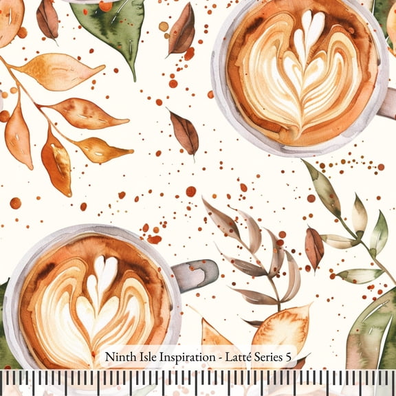 Ninth Isle Inspiration - Latte Series - 100% Cotton Fabric By The Yard (Series5, HalfYard)