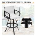thumbnail image 4 of Crestlive Products White Outdoor Aluminum All-Weather Swivel Patio Bar Stools (Set of 2), 4 of 5