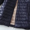 thumbnail image 3 of Gibobby Chamarra larga mujer invierno, chamarra larga para mujer, ligera, plegable, resistente al agua, con capucha(Marina,G), 3 of 5