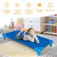 thumbnail image 4 of Infans Pack of 6 Kids Stackable Naptime Cot 52" L x 23" W Daycare Rest Mat, 4 of 7
