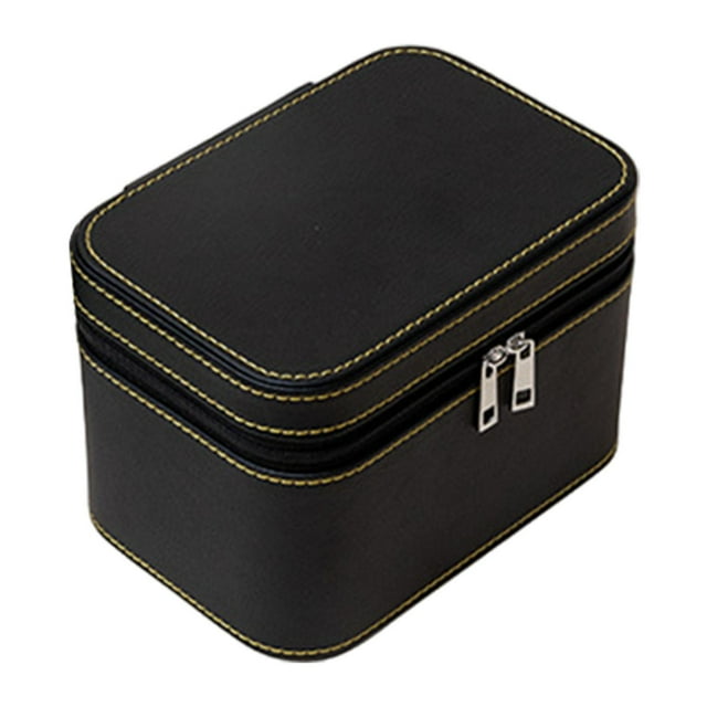 Caja de almacenamiento para pulseras, caja para brazaletes, para aniversarios, día de la madre, viajes Beige negro