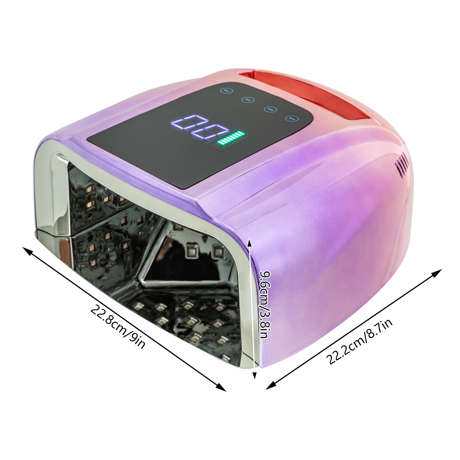 96W Rechargeable Cordless Professional Nail Gel Dryer Led UV Nail Lamp Manicure