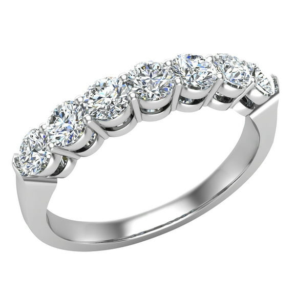 Diamond Wedding Rings for Women 14K White Gold 0.70 CT TW