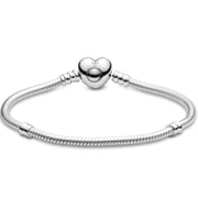 Pandora Moments Silver Bracelet with Heart Clasp
