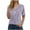 Purple, variant on Njagoc3 Womens T-Shirt Printed V-Neck Button Loose Short Sleeve Tops