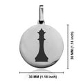 thumbnail image 2 of Stainless Steel Queen Chess Piece Round Medallion Pendant Necklace, 2 of 3