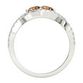 thumbnail image 2 of Mauli Jewels Engagement Rings for Women 1.15 Carat Two Stone Morganite and Diamond Engagement Ring 4 Prong14K White Gold, 2 of 7