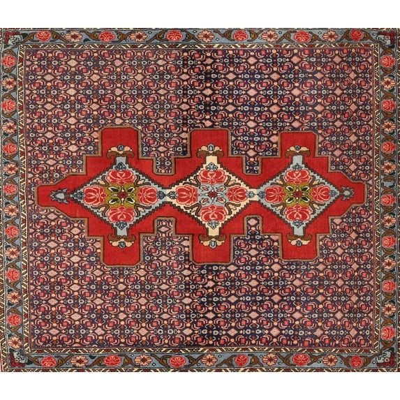 Ahgly Company Indoor Rectangle Traditional Saffron Red Persian Area Rugs, 7' x 9'