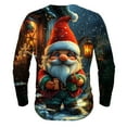 thumbnail image 4 of Kilaqueen Mens Ugly Christmas Henley Shirts Funny Xmax Print Half Buttoned Pullover Tops Casual Fashion Vacation Holiday Tops, 4 of 4