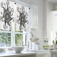 thumbnail image 2 of LALILO Kitchen Curtains and Valances Set of 3 36" Sun Art Window Treatment Tiers for Window Decor, 2 of 5