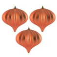 thumbnail image 5 of Vickerman 5.7" x 5.5" Coral Matte Onion Christmas Ornament, UV treated, Set of 3, 5 of 7