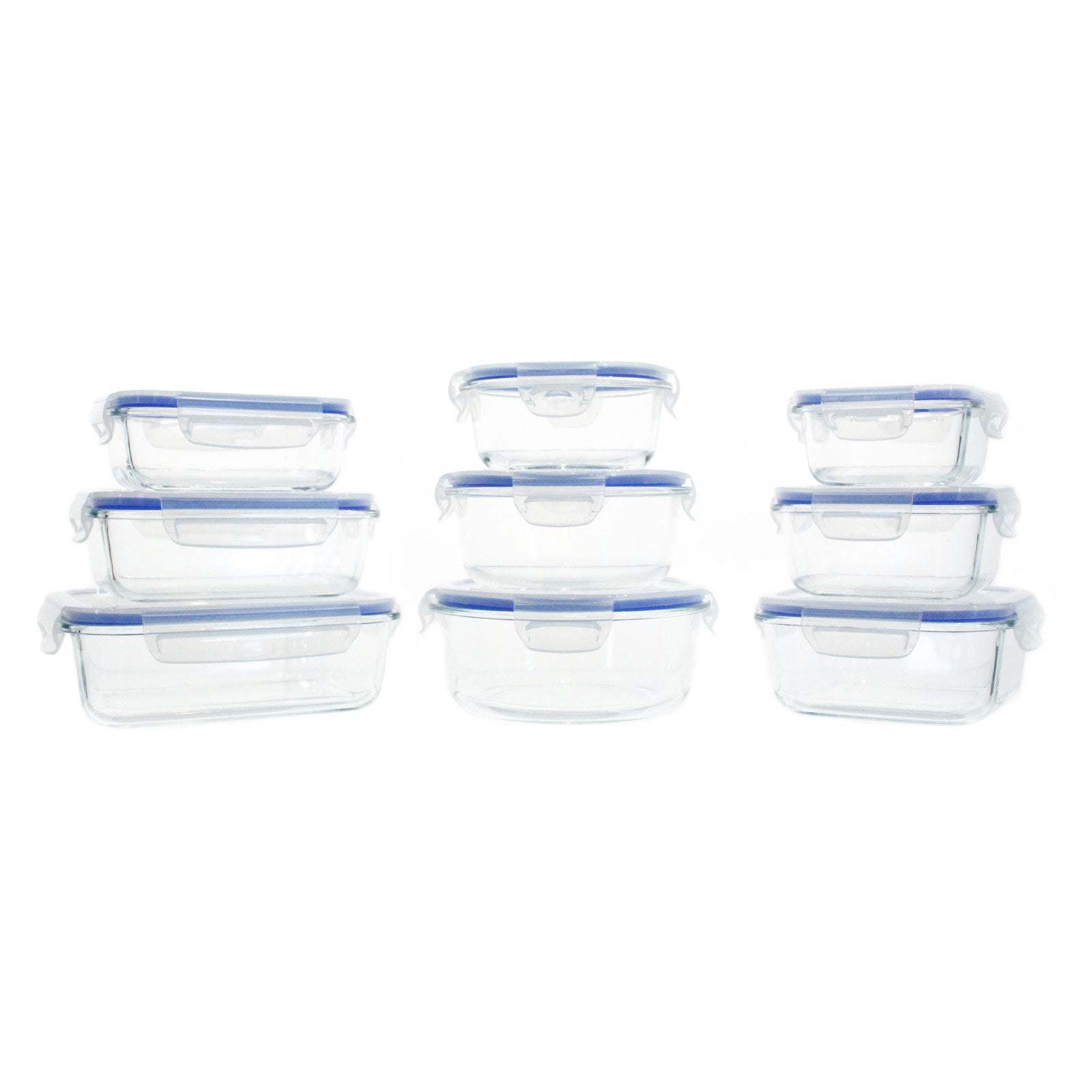GoGreen Glassworks 18Piece Oven Safe Glass Food Storage