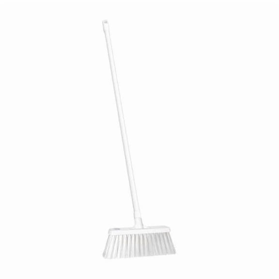 Remco 12 in Sweep Face Push Broom, Stiff, Synthetic, White 29155/6053