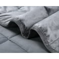 thumbnail image 2 of Tranquil Life Polyester Velvet 11 lb Weighted All-Season Throw Blanket, 41" x 60", Charcoal, 2 of 2