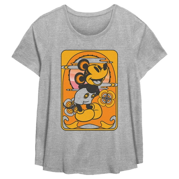 Women's Mickey & Friends Retro Flower Card Graphic T-Shirt