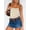 Beige, variant on Womens Square Neck Tank Tops Adjustable Spaghetti Strap Double Lined Camisole Tops Basic Slim Fitted Comfy Breathable Summer Shirts Black M