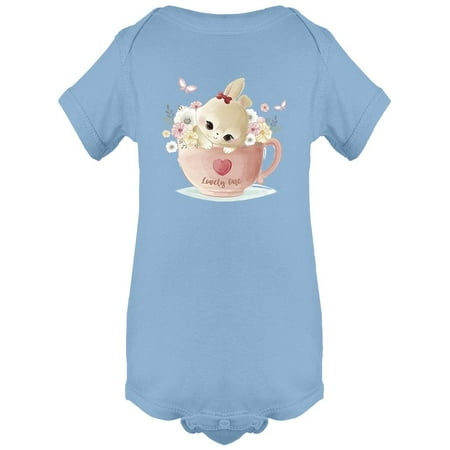 

Cute Little Bunny On A Cup Bodysuit Infant -Image by Shutterstock 6 Months