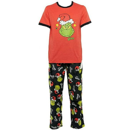 Men's Dr. Seuss The Grinch 2-piece Holiday Tee & Sleep Pants Set
