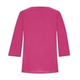 thumbnail image 5 of Timegard Womens Tops Square Neck Button Long Sleeve Solid Color Blouses Casual Comfy Loose Tee Tops, 5 of 5