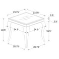 thumbnail image 7 of Carone Square Glass Top End Side Table White and Chrome, 7 of 7