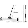 thumbnail image 3 of KFFKFF 36" Wheeled Magnetic Sweeper, 55 lbs Holding, Includes Telescoping Magnet Tool, Handle Adjusts, Ideal for Collecting Nails & Screws in Workshops, Garages, and Yards, 3 of 9