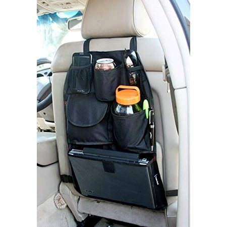 YupBizauto Brand Car Auto Front or Back Seat Organizer Cell Phone Holder Multi-Pocket Travel Storage Bag Black Color