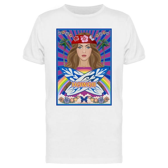 Hawaii Peace And Rainbow T-Shirt Men -Image by Shutterstock, Male 3X-Large