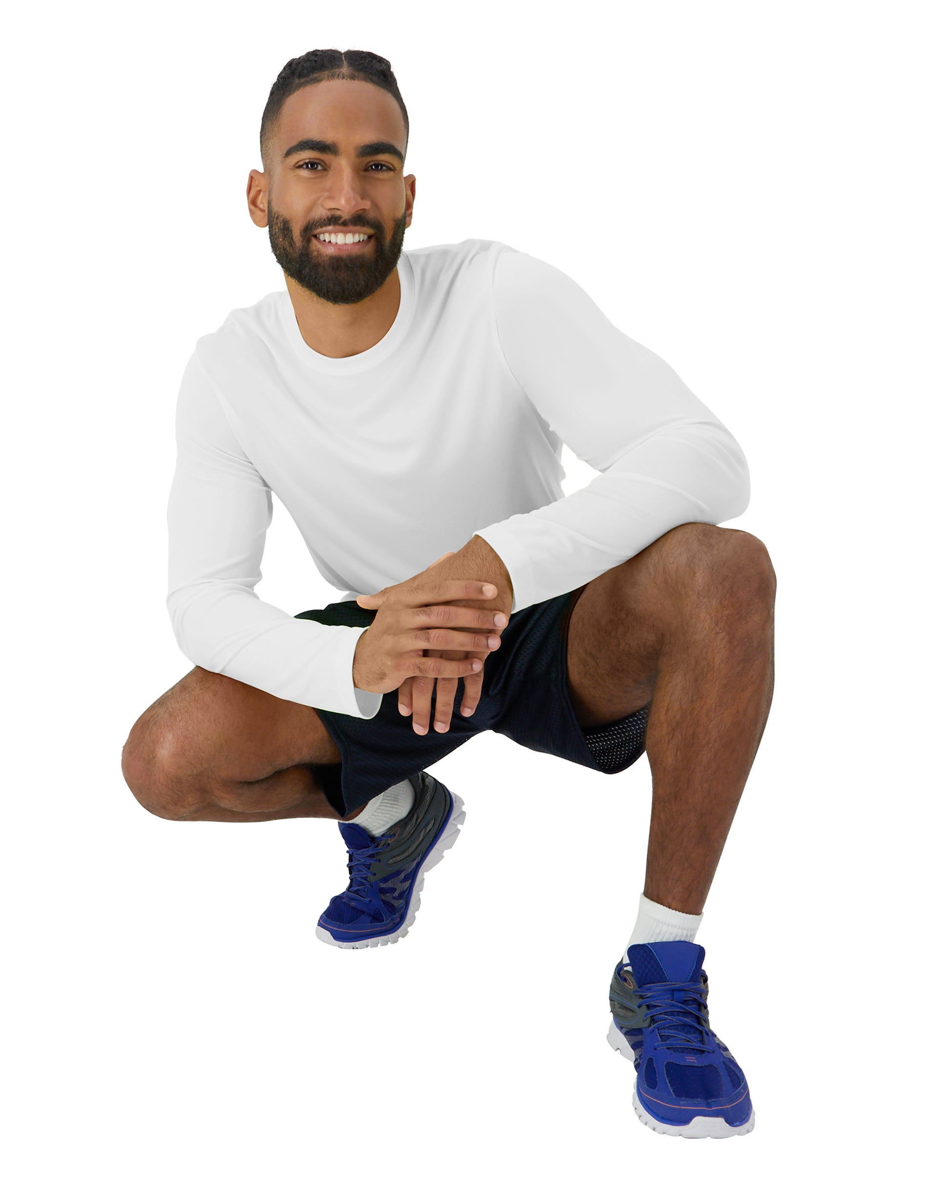 Hanes Cool DRI Performance Long Sleeve T-Shirt, Quick-Drying Training Tee, UPF 40+