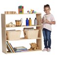 thumbnail image 1 of ECR4Kids Birch 3-Shelf Open Storage Cabinet, Wood Classroom & Home Storage Solution for Kids, 36" H, 1 of 5